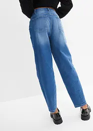 Jean barrel taille haute, coton, bonprix