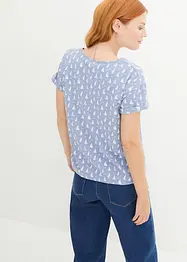 T-shirt imprimé avec ruban à nouer, bonprix
