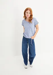 T-shirt imprimé avec ruban à nouer, bonprix
