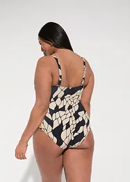 Maillot 1 pièce sculptant, maintien léger, col V, bonprix