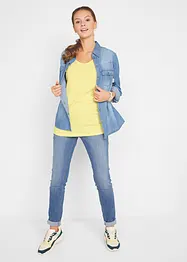 Lot de 5 débardeurs longs 100% coton, bonprix