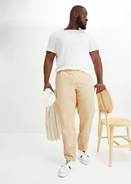 Pantalon droit taillé élastiquée 100% coton, Regular, bonprix