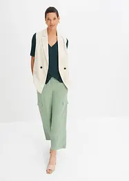 T-shirt cache-cœur en viscose extensible, bonprix