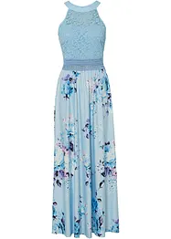 Robe longue estivale avec imprimé floral et dentelle, bonprix