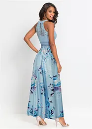 Robe longue estivale avec imprimé floral et dentelle, bonprix