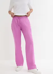 Pantalon large en lin mélangé, bonprix