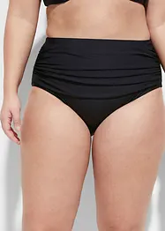 Bas de maillot sculptant, taille haute, maintien léger, avec fronces, bonprix
