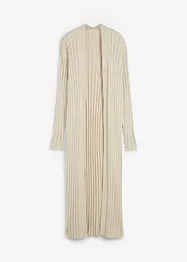 Long gilet en maille coton et soie, bonprix