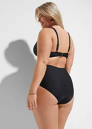 Bas de maillot sculptant, taille haute, maintien léger, avec fronces, bonprix