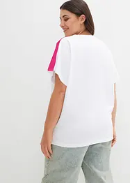 T-shirt 100% coton avec galon fluo, bonprix