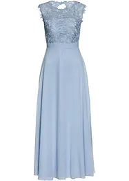 Robe longue avec empiècement dentelle, bonprix