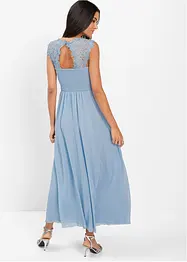 Robe longue avec empiècement dentelle, bonprix