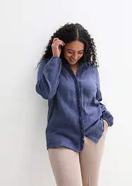 Chemisier en gaze de coton avec broderies anglaises, bonprix