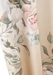 Rideau en microfibre à imprimé roses avec polyester recyclé (1 pce), bonprix