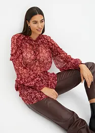 Blouse en crêpe à volants, bonprix