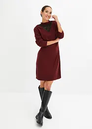 Robe en maille avec dentelle, bonprix