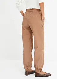 Pantalon en twill léger à taille élastiquée, bonprix