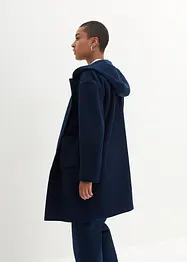 Manteau court aspect laine à capuche, bonprix