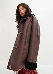 Veste aspect shearling à poches, bonprix