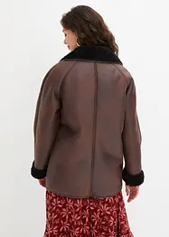 Veste aspect shearling à poches, bonprix