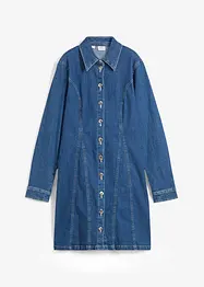 Robe en jean boutonnée, bonprix