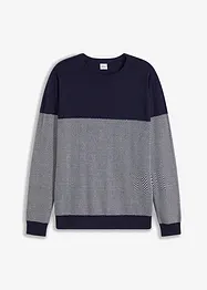 Pull en maille fine avec imprimé chevrons, bonprix