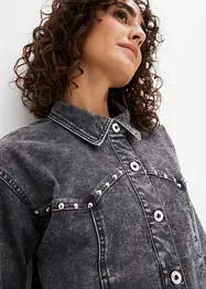 Veste en jean à rivets, bonprix