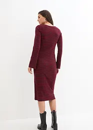 Robe rayée en jersey côtelé, bonprix