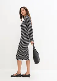 Robe rayée en jersey côtelé, bonprix