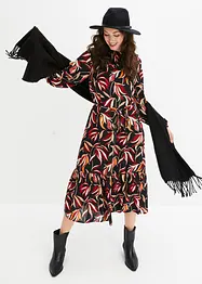 Robe midi à détail smocké, bonprix