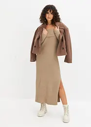 Robe en maille à encolure Bardot, bonprix