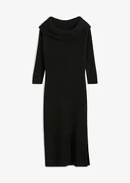 Robe en maille à encolure Bardot, bonprix