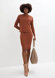 Robe en maille et pull sans manches (ens. 2 pces), bonprix