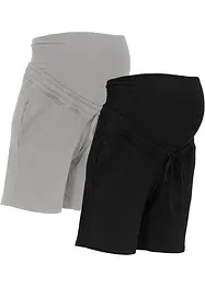 Lot de 2 bermudas de grossesse en sweat avec coton, bonprix