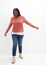 Jean thermique boyfriend taille mi-haute avec intérieur doux, bonprix