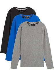 Lot de 3 T-shirts manches longues coton, bonprix