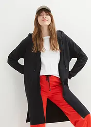 Long gilet zippé en molleton, base fendue sur les côtés, bonprix