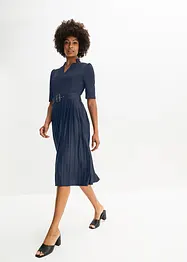 Robe midi en jersey avec jupe plissée, bonprix