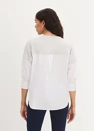 Blouse à empiècement sweat, manches 3/4, bonprix