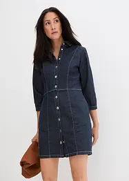 Robe en jean, manches 3/4, bonprix