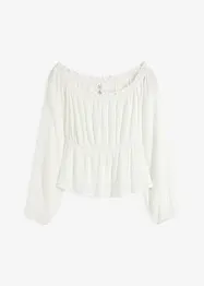 Blouse Carmen, effet froissé, bonprix