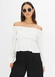 Blouse Carmen, effet froissé, bonprix