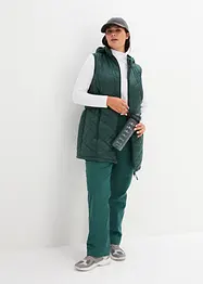 Long gilet matelassé sans manches, ultra-léger avec poche de rangement, bonprix