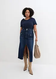 Jupe longue en jean extensible, bonprix