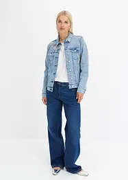 Veste en jean avec perles appliquées, bonprix