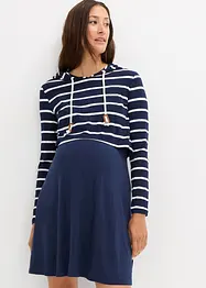 Robe de grossesse et d'allaitement avec pull à capuche en viscose, bonprix