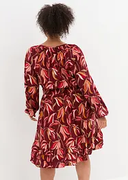 Robe en viscose tissée à ceinture smockée, longueur genou, bonprix