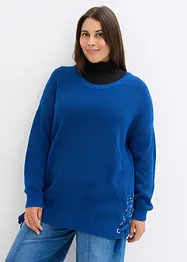 Pull en coton à laçage, oversize, bonprix