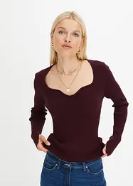 Pull à encolure cœur, bonprix