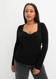 Pull à encolure cœur, bonprix